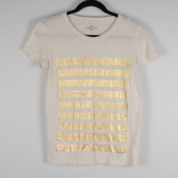 J. Crew Gold Bands Tee - Picture 2 of 7